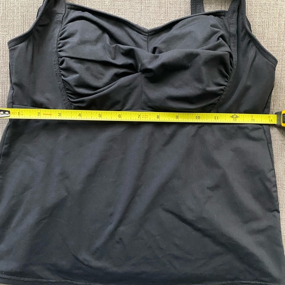 Lands End Swin 6P Tankini Jet Black Top - Picture 9 of 10